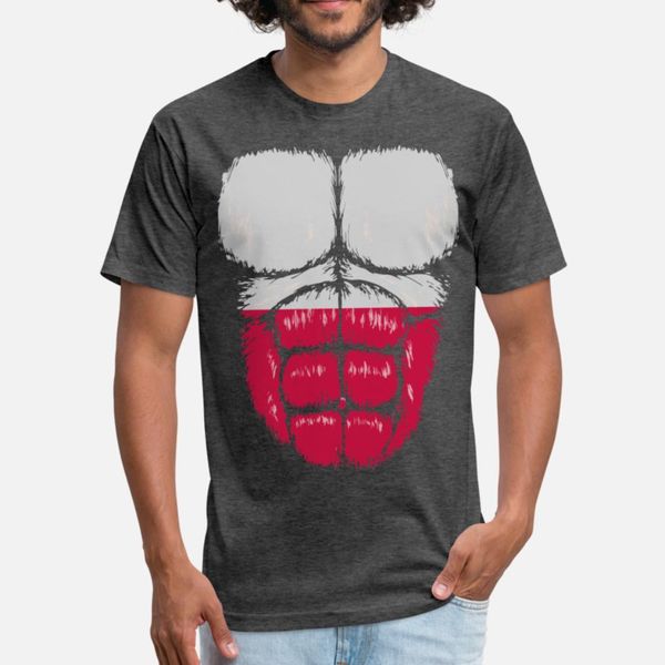 

poland flag hulk muscles t shirt men design short sleeve round neck fit crazy humor summer style outfit shirt