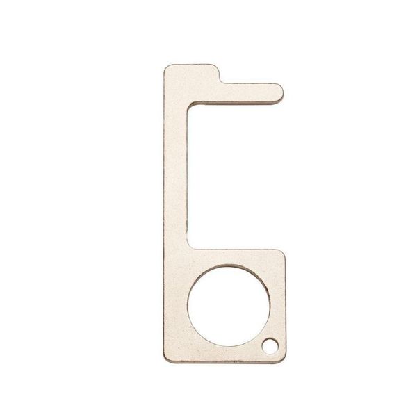 

hygiene hand antimicrobial brass door opener, Silver