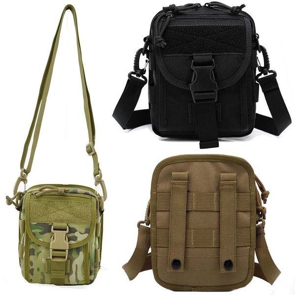 

waterproof tactical multi-function sling shoulder bag molle waist fanny pack belt pouch outdoor sports sling messenger bag