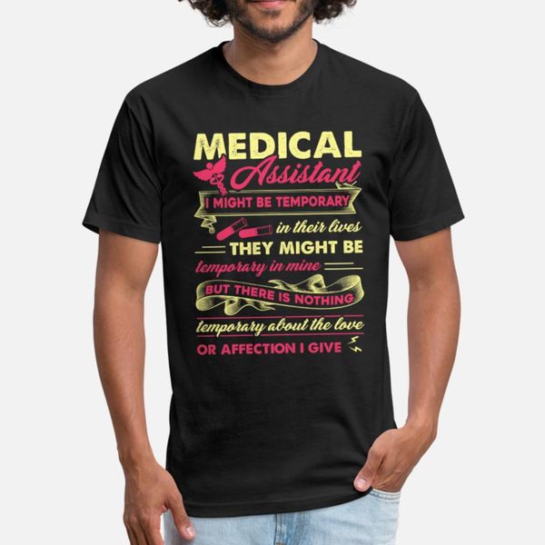 

medical assistan t shirt men create 100% cotton s-3xl novelty graphic casual spring standard shirt
