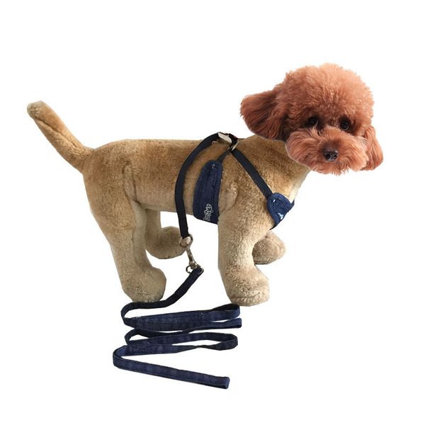 

leopard print chest back traction belt traction rope vest type denim chest strap adjustable chest back pet supplies