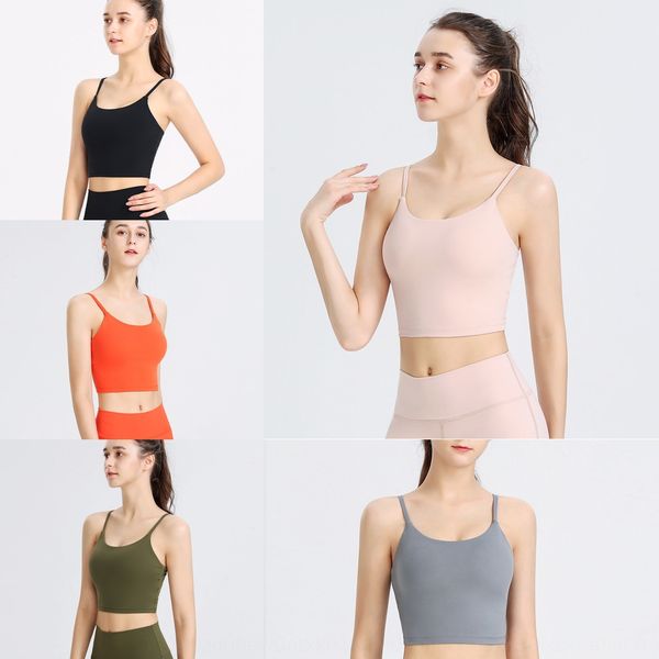 

new yoga women's chest pad thin belt back without steel ring gym underwear vest running sports bra vest veuyq
