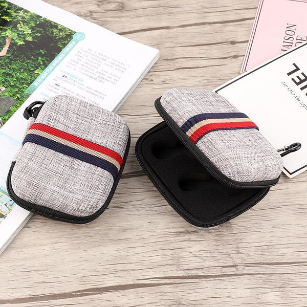 

cgjxsrectangular storage bag for headphones bluetooth headset data cable charger storage zipper bag