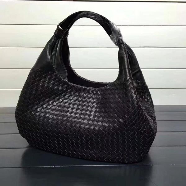 

2020women's shoulder bag 100% sheepskin leather handbag shopping bag fashion simple large capacity woven