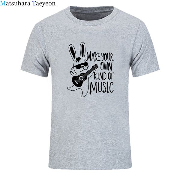 

t shirt brand men rabbit guitar funny your own music summer short sleeve cotton like tshirt t shirt clothing