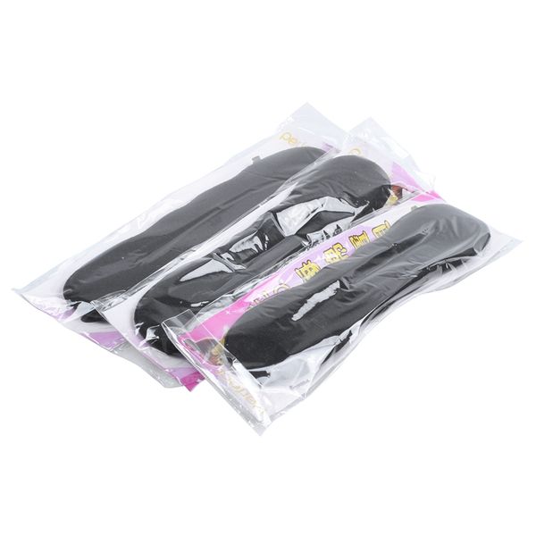 

hair clips 3pcs black sponge diy hairstyle ponytail bun maker holder 9" for lady