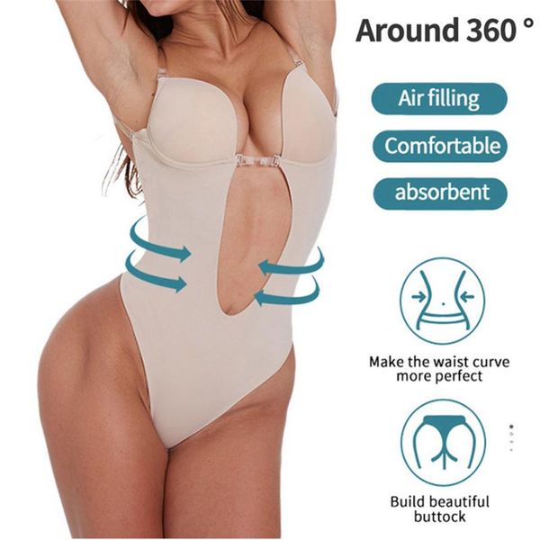 

women's siamese bodysuits, corsets, bras, bras, underwear, v-neck transparent belts, backless shape control, corsets, White;black