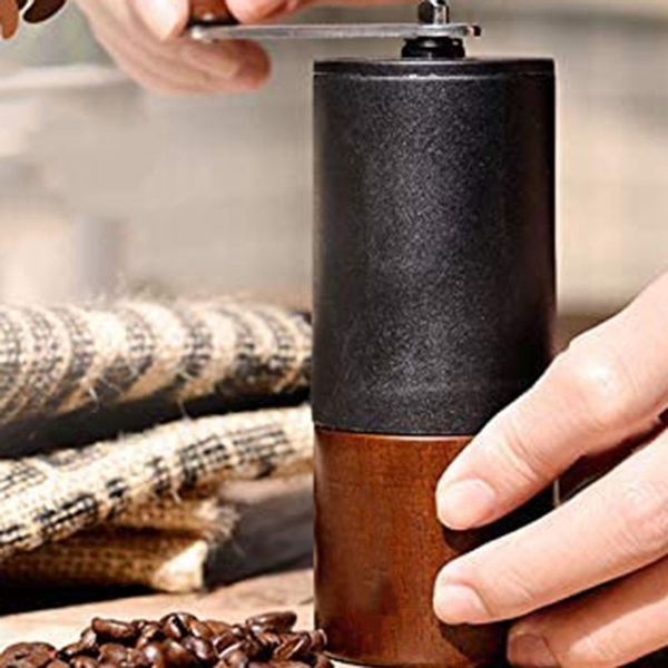 

manual coffee grinders bean grinder, mini wood juglans nigra stainless steel grinder portable travel