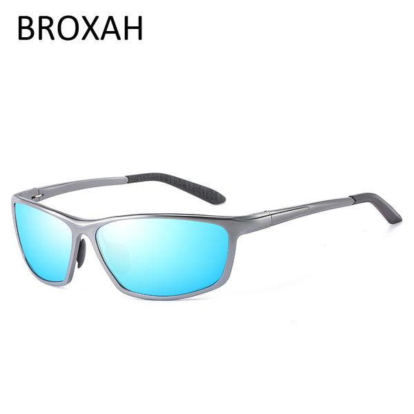 

men's oval polarized sunglasses 2020 sport goggles aluminium magnesium driving glasses mirror coating shades uv400 gafas de sol, White;black