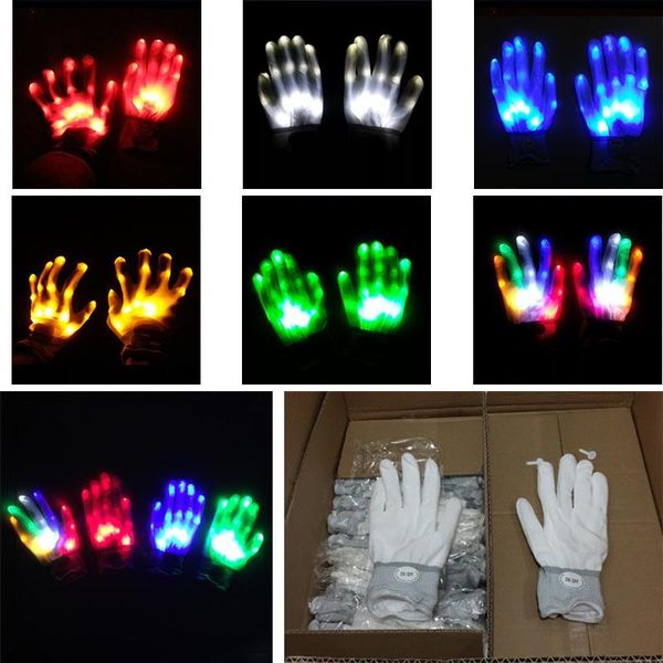 

led gloves party decorations colorful flashing gloves party supplies rainbow glowing gloves fluorescent dance performance props xd23839