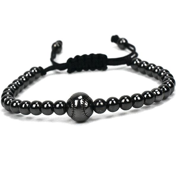 

bangle 3um pattern -selling 10mm 2021 explosive baseball bracelet, Black