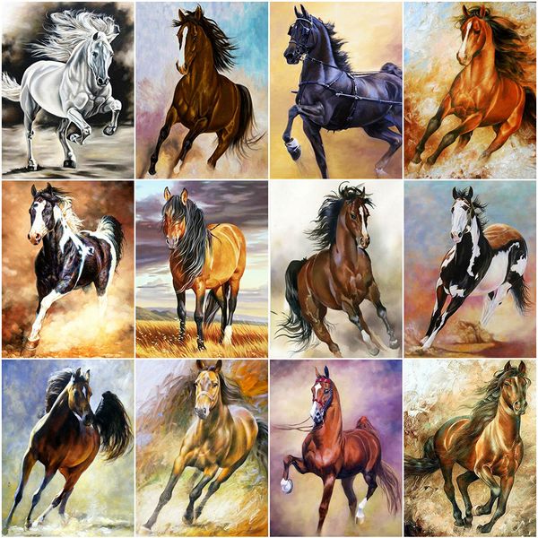 

evershine diamond embroidery horse 5d diy diamond painting animal cross stitch mosaic rhinestones art home decoration
