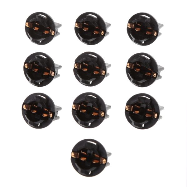 

10pcs t10 car light socket twist lock wedge instrument panel light bulb base