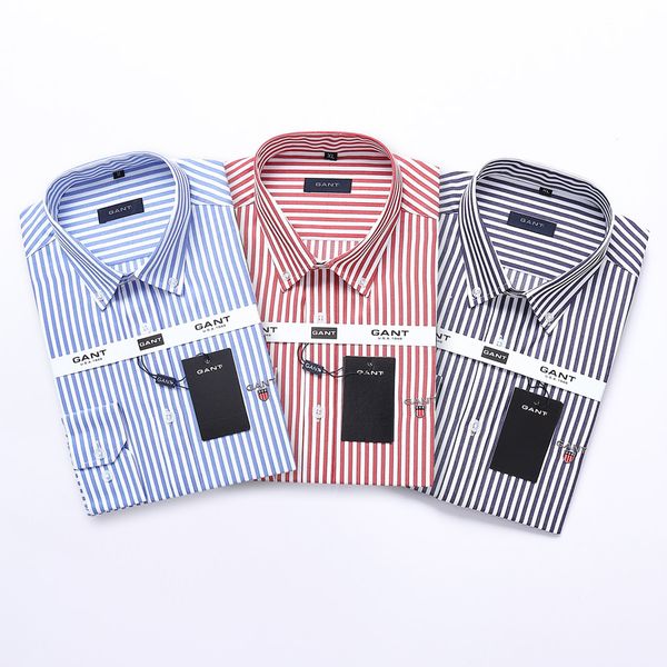 

2020 new t-shirt men's long-sleeved high cotton striped shirt good quality men's casual fashion shirt men shirt  to 4xl, White;black