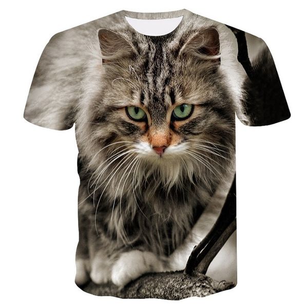 

new cool 3d print two cat male 3d print shirts aesthetic comics oversized men clothing