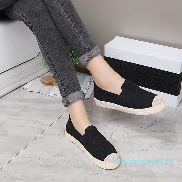 

luxury designer men women sneakers fashion white leather platform shoes flat casual party wedding shoes with box c14, Black