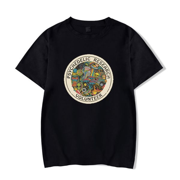 

2019 latest design psychedelic research volunteer short sleeve t shirts men vintage funny t-shirt 100% cotton soft tee shirt
