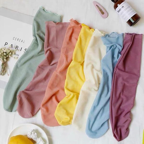 

spring summer lace ruffle socks women princess girl loose sock mesh breathable fashion glitter hosiery accessories, Black;white