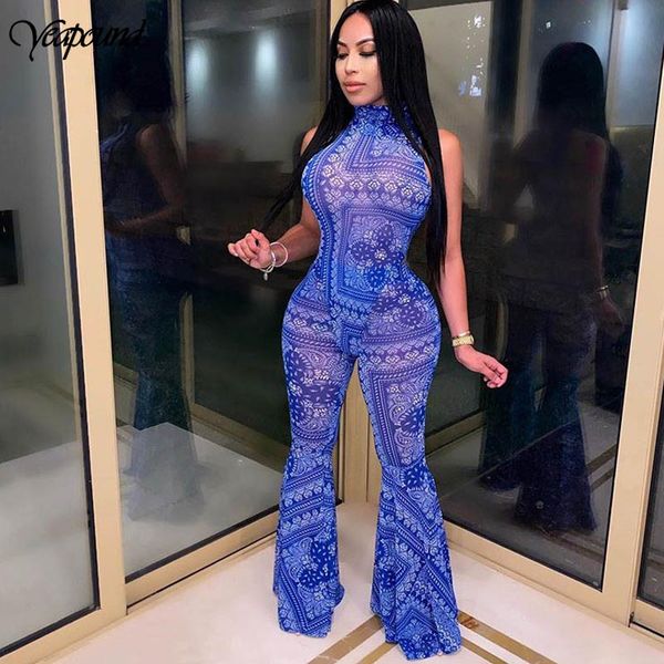 

print night club sleeve less bodysuit +ruffle pants party 2 pieces set party fashion summer matching club women suit, Gray