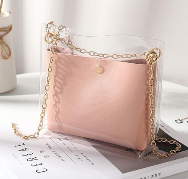 

дизайнер сумки 2020 новая тенденция bucket bag все матча прозрачное желе фото mother мешок плеча