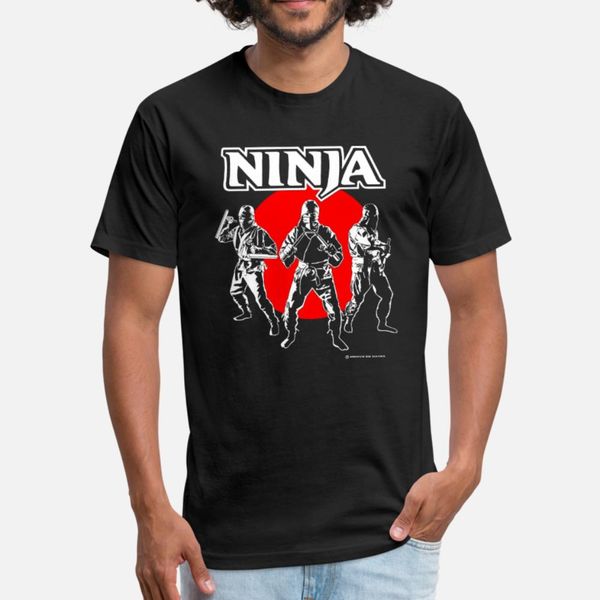 

ninja warriors t shirt men designer tee shirt o neck family loose humor spring cool shirt