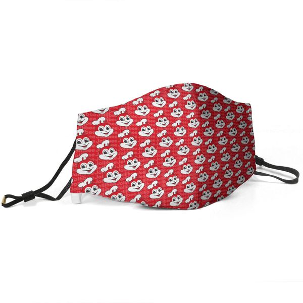 

women men face mask dust mask muffle jollibee foods corporation red printed with adjustable ear hookbud light b, Silver