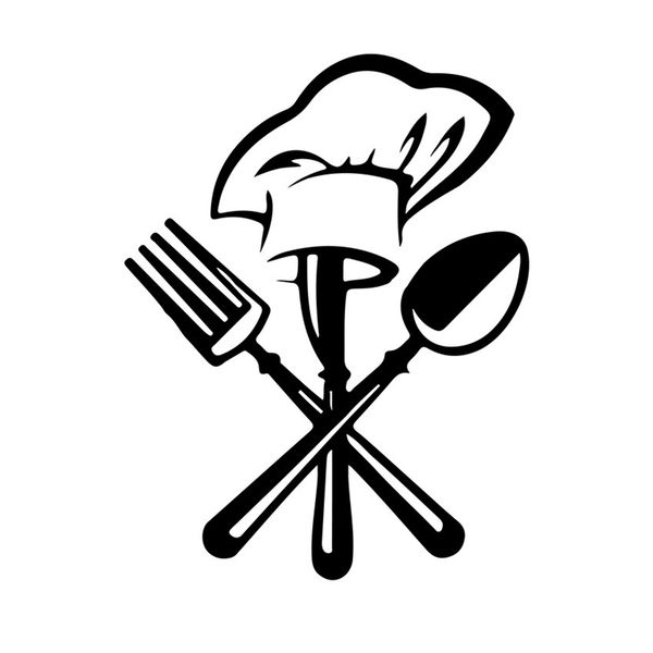 

window kitchen restaurant easy apply non toxic wall sticker chef hat home decor