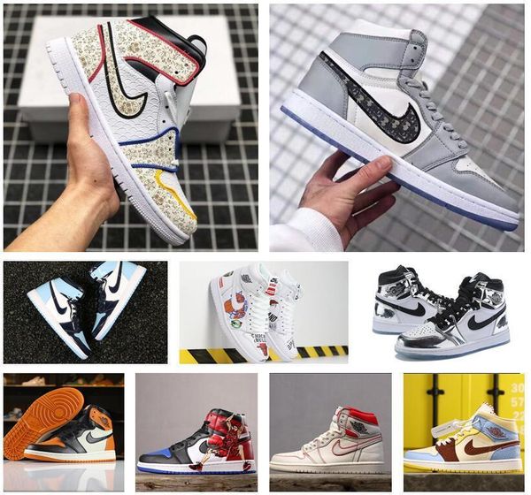 

2020 retro 1s nakeskin jordan aj1 1 shoes one quality men women fly basketball sneakers chaussures shattered backb igzr#