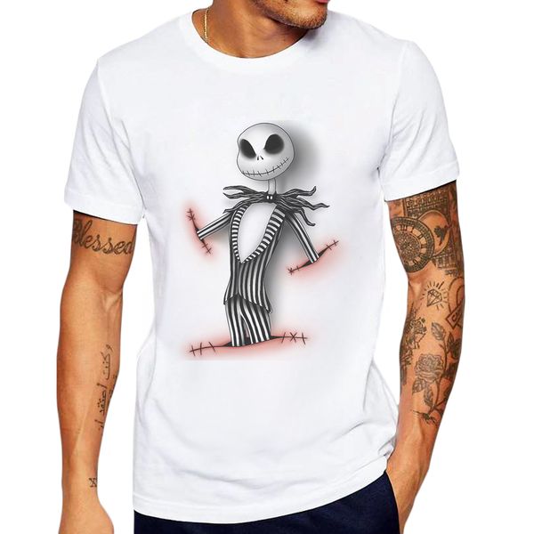 

fashion men cotton t shirt funny jack skellington printing hipster tee shirts short sleeve t-shirt mens tshirts camisetas hombre