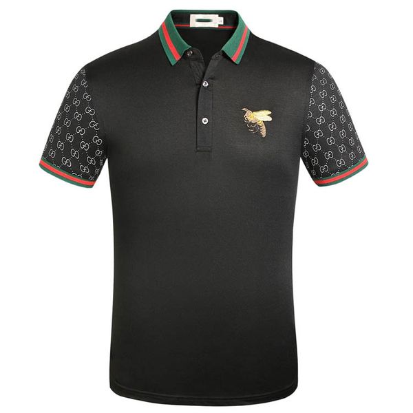 

luxury fashion classic men's letter bee embroidery shirt cotton mens designer t-shirt white black designer polo shirt male m-3xl