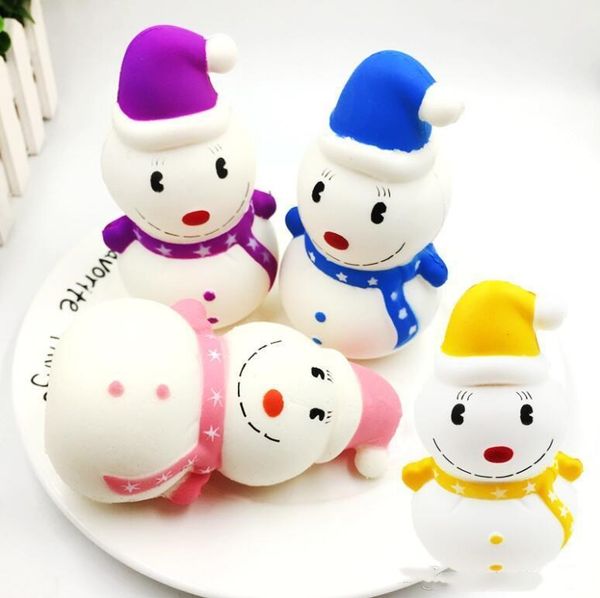

new gift stress funny snowman fashion christmas kids squeeze toy decor flexible colorful squishy healing reliever mjhome noztl
