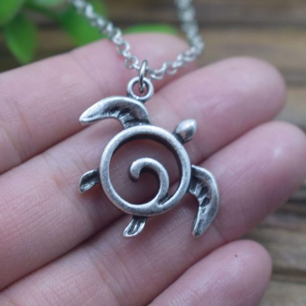 

12pcs ocean traveler sea turtle necklace pewter necklace, Silver