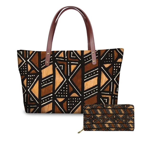 

noisydesigns women's handbags handle bags vintage african printing ladies purses and handbags tote party bags bolsos mujer