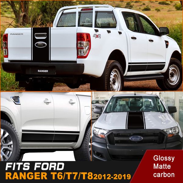 

racing side door panel stripe cool graphic vinyl car sticker fit for ford ranger