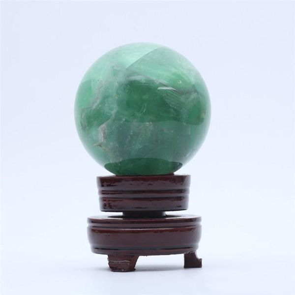 

ball / флюорит для sphere 75мм оптовая gemstone 779g natural шарика украшения продажа healing малый hjt флюорит хрустального дома xhhair xkz