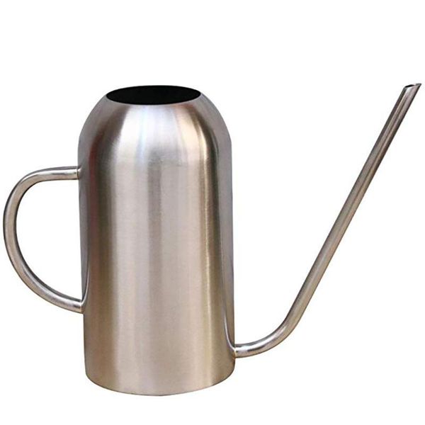 

1.5l long neck irrigation watering can tools stainless steel home with handle indoor gardening patio rustproof anti corrosion