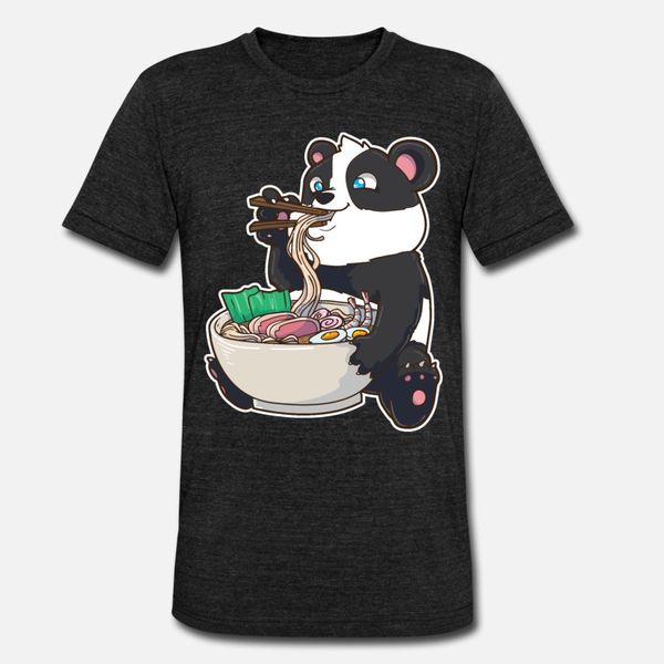 

ramen panda anime kawaii t shirt men designing 100% cotton o neck trend anti-wrinkle basic summer style letter shirt