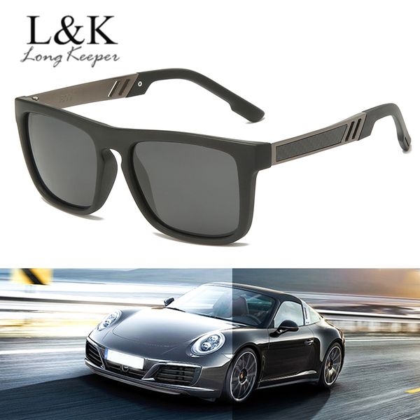 

men polarized tr90 sunglasses men's driving shades male sun glasses vintage driving square mirror goggles oculos masculino uv400, White;black