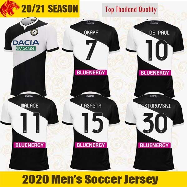 

20 21 udinese soccer jerseys okaka 2020 2021 udinese calcio lasagna de paul football shirt cristo walace nestorovski soccer shirt, Black;yellow
