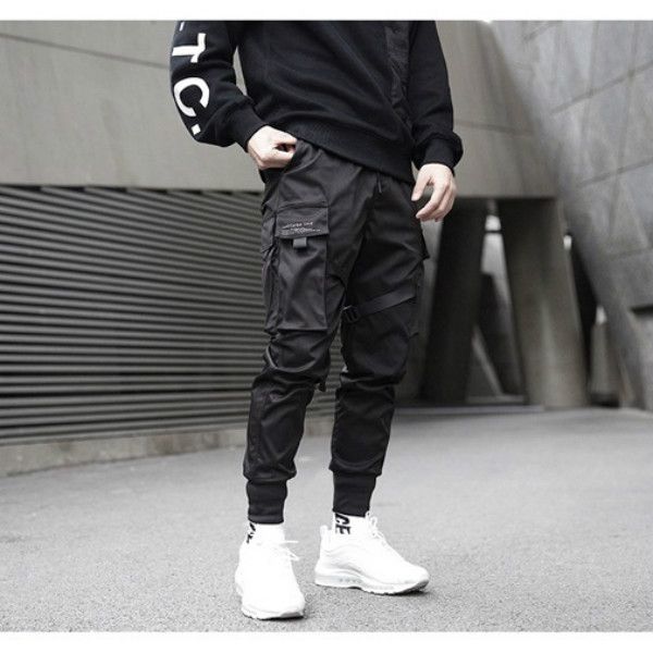 

mens fashion brand letter sweatpants 2020 black pocket ribbons trousers new arrive joggers pencil pants new quality