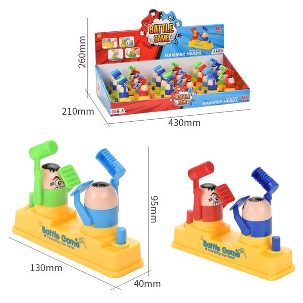 

cute mutual hammer doll battle toy colorful sparring doll two-player battle tablegame children battle toys kid gift