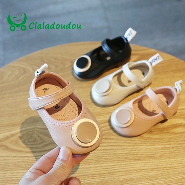 

claladoudou11.5-15.5cm brand new geometric children toddler baby little girls pink casual leather shoes for girls dance shoes