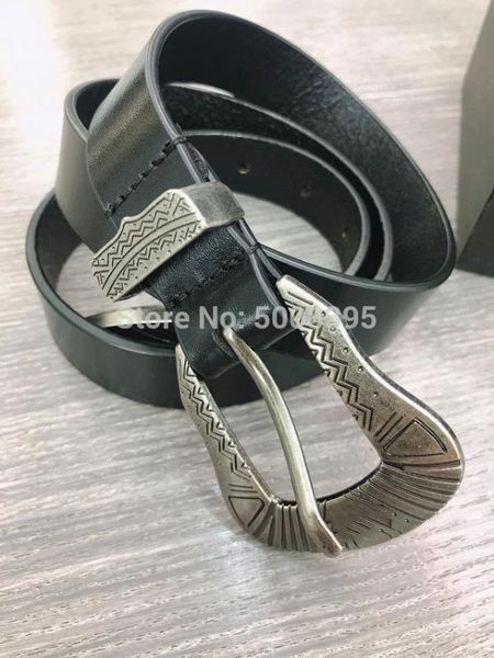 

elfstyle] - woman fashion black cowskin metal buckle belt for dress pants new, Black;brown