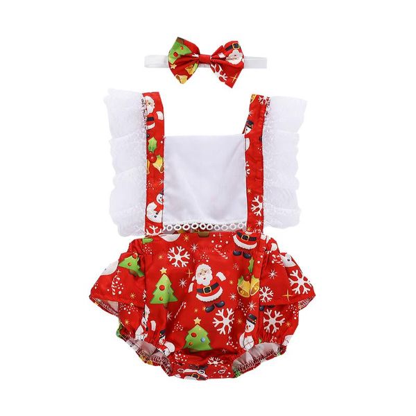 

cathery newborn baby girl christmas outfits santa claus lace tutu romper bodysuit halloween pumpkin jumpsuit with bow headband, Blue