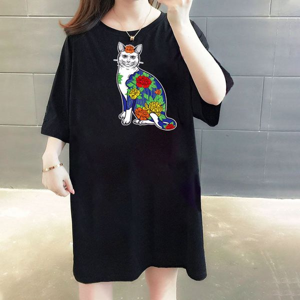 

women's t-shirts 2020 new arrival womens fashion letter print crew neck t-shirt casual women breathable tee 2 color size -4xl, White