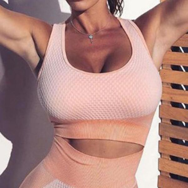 

women yoga running bra vest sports bra without steel hollow out sports underwear breathable underwear for female bras, White;black