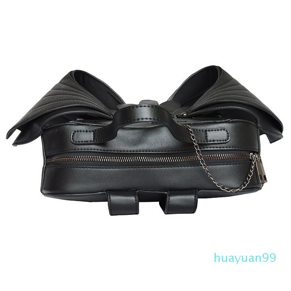 

new- leather backpack women dark fashion bags men black ghost monster retro shoulders bag gothic cool 3d backpacks bags