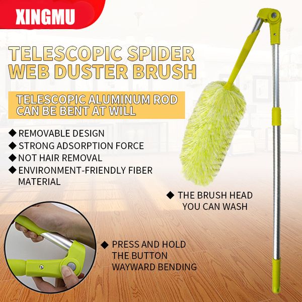 

172cm aluminum alloy adjustable microfiber dusting brush extend stretch feather duster air-condition furniture household cleaning accessori