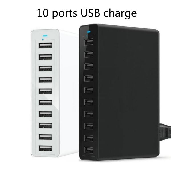 Estação de carregador USB de 50W 10 portas para o PC do telefone inteligente multi carregadores conosco conosco conduzido au UE UK