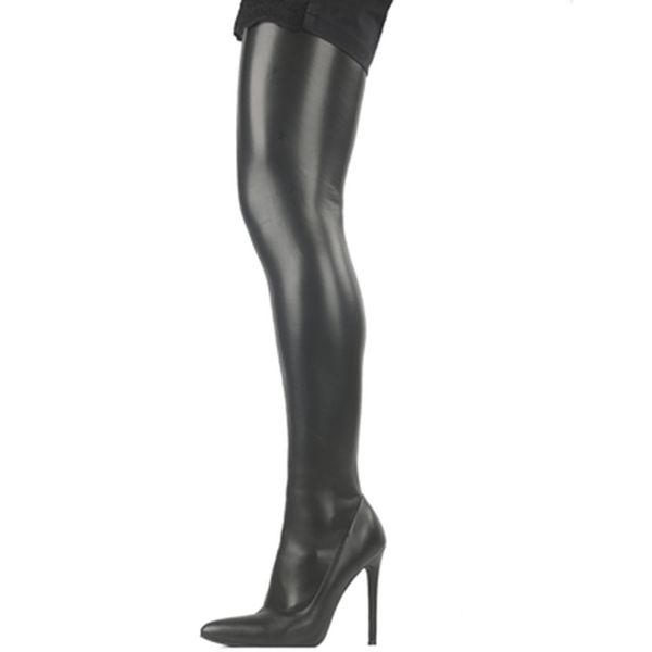 

women's boots shoes stiletto heel pointed toe party & evening solid colored pu over the knee boots winter black